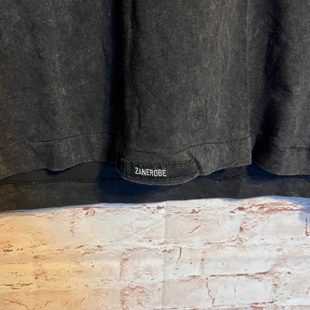Zanerobe Charcoal t-shirt Tee with White Logo - Picture 5 of 7